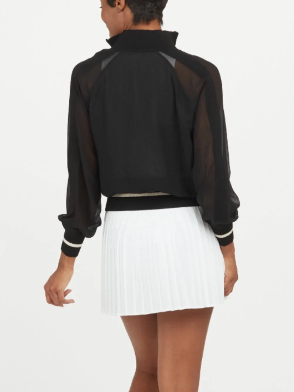NWT SPANX White Get Moving Pleated Tennis Skirt Skort Small